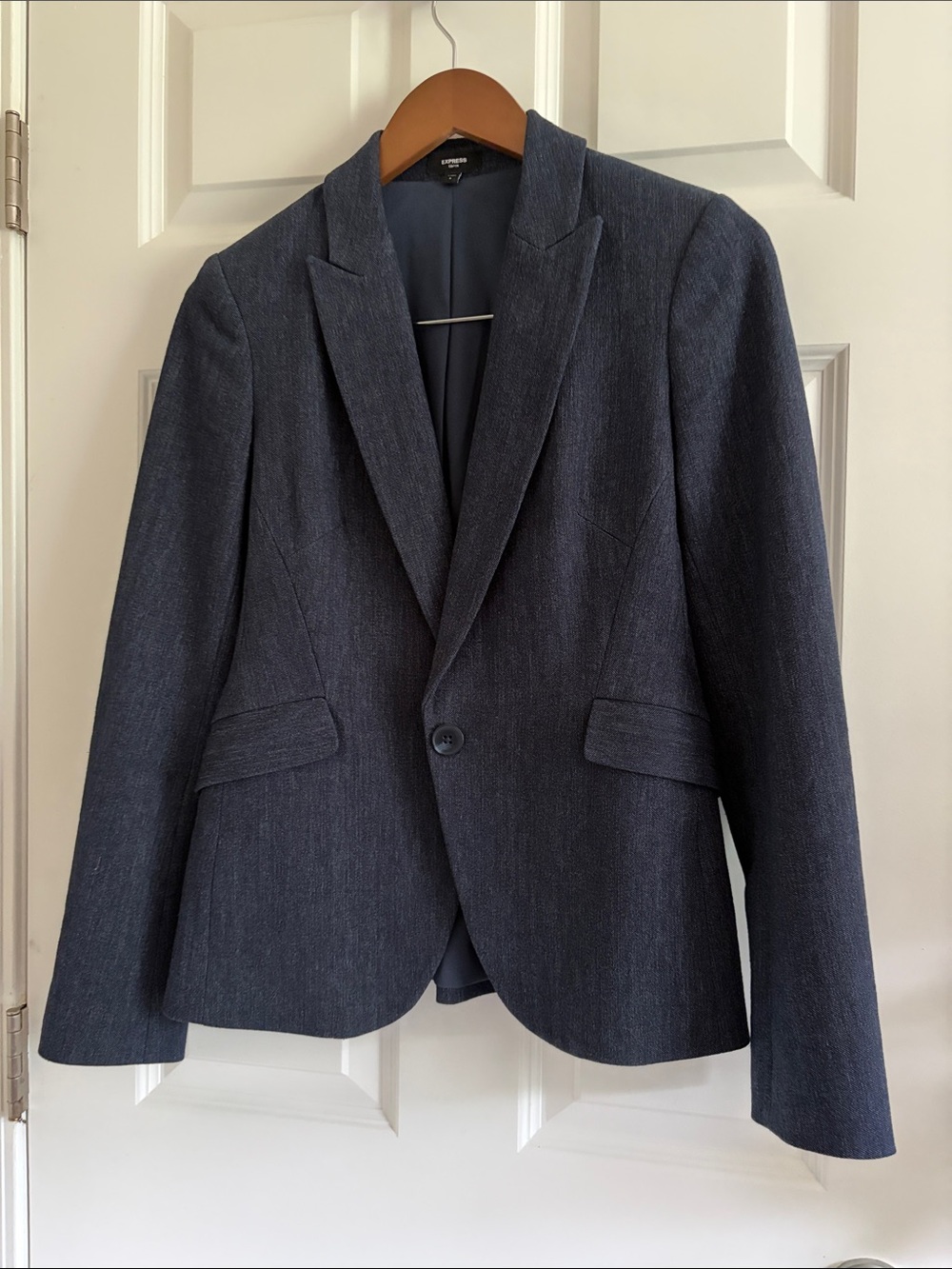 Express Women's Dark Navy Single-Button Blazer